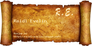 Reidl Evelin névjegykártya